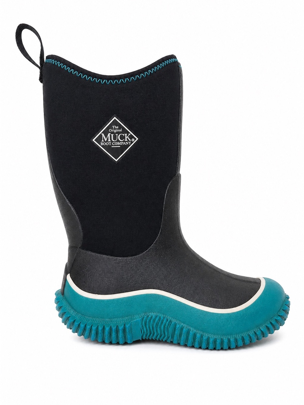 Muck Boot Company Kids Hale Rubber Rain Boots Waterproof Black Teal US 12